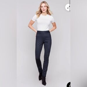 Charlie B Reversible Printed Pull-On Pants - Blue